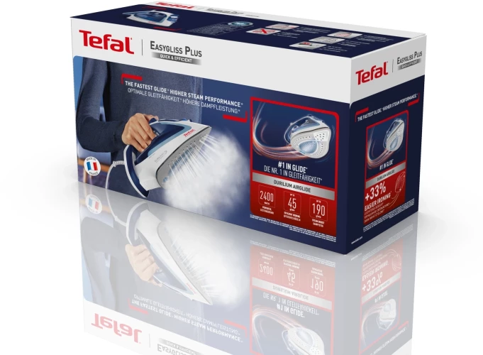 Утюг Tefal Easygliss Plus FV5715E0 2400Вт голубой/белый