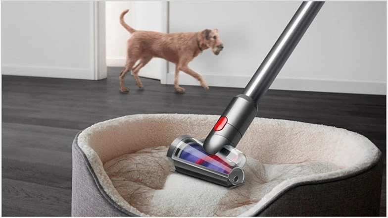 Пылесос Dyson SV46 V12 Detect Slim Absolute 545Вт серебристый/желтый