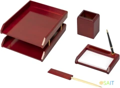 Настольный набор Good Sunrise M4C-10A (4 предмета) красное дерево дерево бордовый/черный