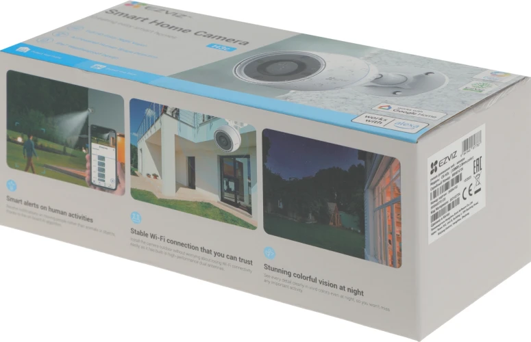 Камера видеонаблюдения IP Ezviz CS-H3C Wi-Fi 2.8-2.8мм цв. корп.:белый (H3C COLOR)