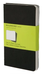 Блокнот Moleskine CAHIER JOURNAL QP313 Pocket 90x140мм обложка картон 64стр. нелинованный черный (3шт)