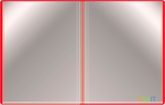 Папка с 80 прозр.вклад. Бюрократ -BPV80RED A4 пластик 0.8мм торц.карм с бум. встав красный