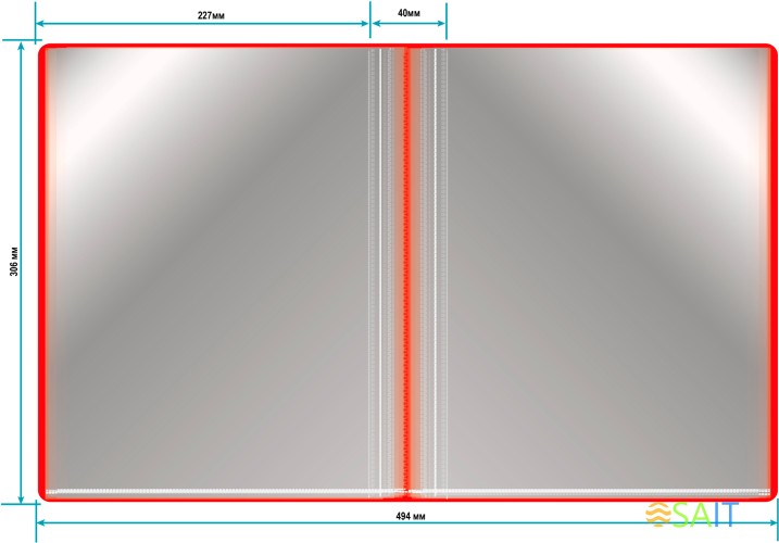 Папка с 80 прозр.вклад. Бюрократ -BPV80RED A4 пластик 0.8мм торц.карм с бум. встав красный