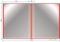 Папка с 80 прозр.вклад. Бюрократ -BPV80RED A4 пластик 0.8мм торц.карм с бум. встав красный