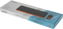 Клавиатура + мышь A4Tech Fstyler F1010 клав:черный/оранжевый мышь:черный/оранжевый USB Multimedia (F1010 ORANGE)