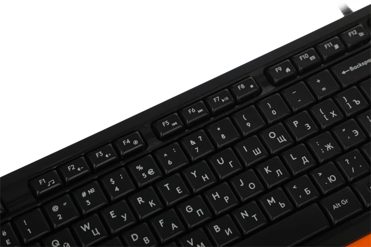 Клавиатура + мышь A4Tech Fstyler F1010 клав:черный/оранжевый мышь:черный/оранжевый USB Multimedia (F1010 ORANGE)