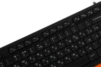 Клавиатура + мышь A4Tech Fstyler F1010 клав:черный/оранжевый мышь:черный/оранжевый USB Multimedia (F1010 ORANGE)