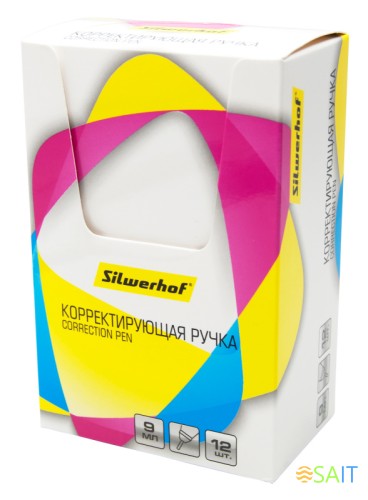 Ручка корректор Silwerhof 443007 9мл дисплей картонный