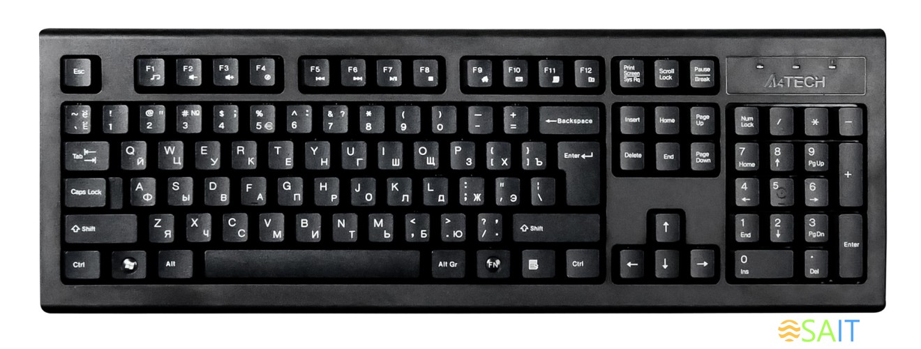 Клавиатура + мышь A4Tech 7100N клав:черный мышь:черный USB беспроводная