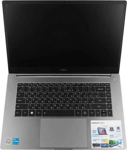 Ноутбук Infinix Inbook X3 Plus 12TH XL31 Core i3 1215U 8Gb SSD256Gb Intel UHD Graphics 15.6" IPS FHD (1920x1080) Free DOS grey WiFi BT Cam (71008301378)