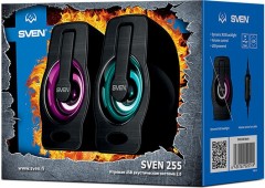 Колонки Sven 255 2.0 черный 6Вт портативные