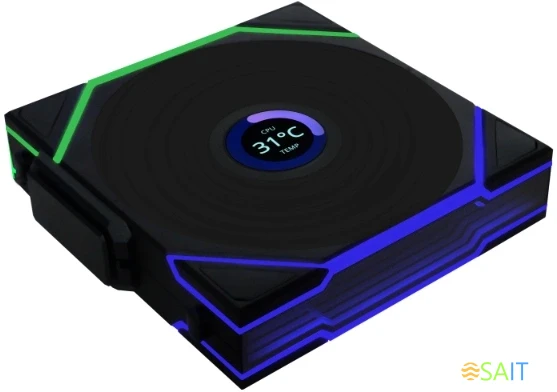 Вентилятор для корпуса Lian-Li Uni Fan TL Wireless LCD 120 LCD Reverse ARGB 120х124x28 черный 4-pin 31дБ (G99.12RTLLCD1W1B.R0) Ret