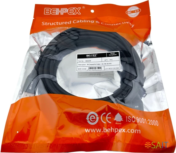 Кабель ver1.4 DisplayPort (m) DisplayPort (m) 5м черный