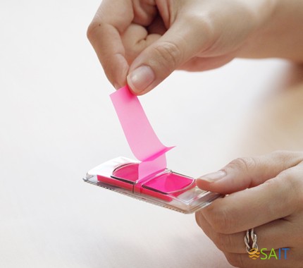 Закладки самокл. индексы пластиковые Stick`n 26014 25x45мм 1цв.в упак. 50лист фиолетовый Z-сложения блистер