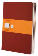 Блокнот Moleskine CAHIER JOURNAL CH121 XLarge 190х250мм обложка картон 120стр. линейка клюквенный (3шт)