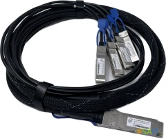 Кабель Future Technologies 100Гбит/с Cu пассив. 3м черный QSFP28-4xSFP28 (FT-QSFP28/4SFP28-CABP-AWG30-3)