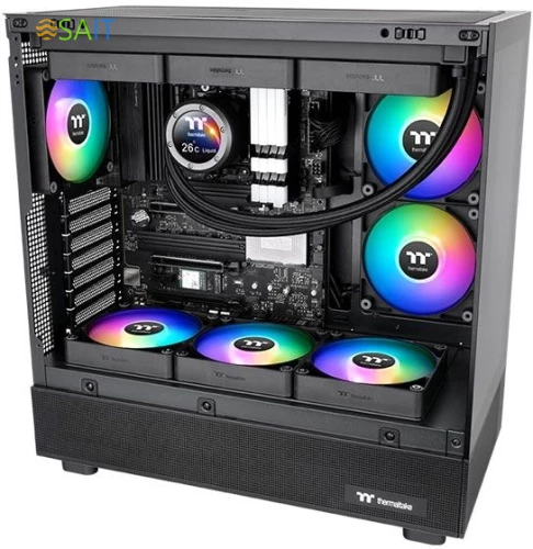 Вентилятор для корпуса Thermaltake CT120 Sync Reverse ARGB 120х120x25 черный 4-pin 31.2дБ (упак.:2шт) (CL-F173-PL12SW-A) Ret