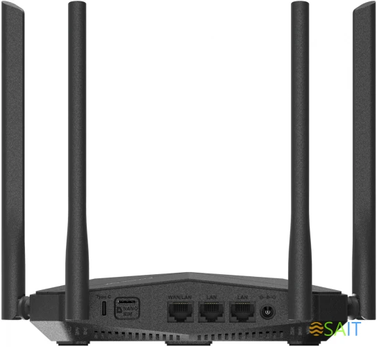 Роутер беспроводной Digma DWR-N302LTE N300 10/100BASE-TX/3G/4G cat. 4 черный