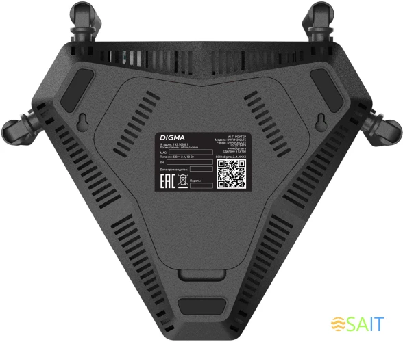 Роутер беспроводной Digma DWR-N302LTE N300 10/100BASE-TX/3G/4G cat. 4 черный