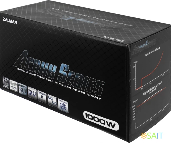 Блок питания Zalman ATX 1000W ZM1000-ARX 80+ platinum (20+4pin) APFC 135mm fan 12xSATA Cab Manag RTL