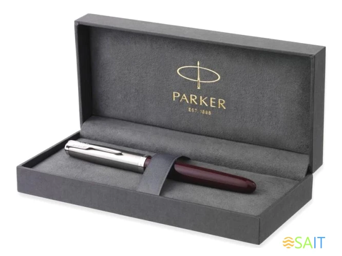 Ручка перьев. Parker 51 Core (2123496) Burgundy F сталь нержавеющая подар.кор.