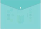 Конверт на кнопке Бюрократ Pastel -PKPAST/GRN A4 пластик 0.18мм мятный