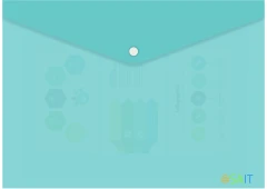 Конверт на кнопке Бюрократ Pastel -PKPAST/GRN A4 пластик 0.18мм мятный