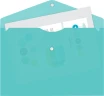 Конверт на кнопке Бюрократ Pastel -PKPAST/GRN A4 пластик 0.18мм мятный