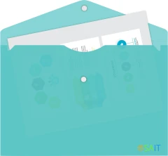 Конверт на кнопке Бюрократ Pastel -PKPAST/GRN A4 пластик 0.18мм мятный