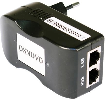 Инжектор PoE Osnovo Midspan-1/151A 10/100BASE-T 15.4Вт 100-240В(АС)