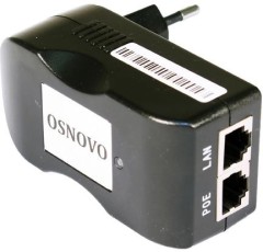 Инжектор PoE Osnovo Midspan-1/151A 10/100BASE-T 15.4Вт 100-240В(АС)