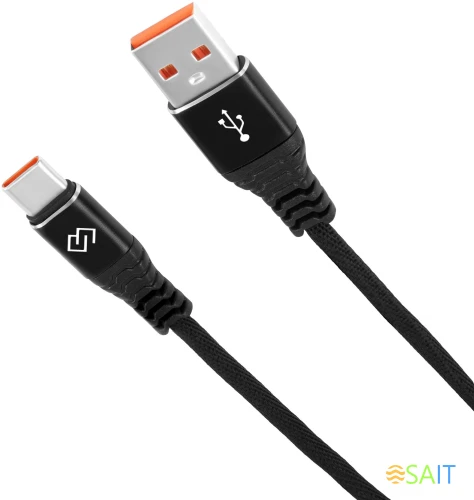 Кабель Digma DG-USBA-С-1M-27W USB (m)-USB Type-C (m) 1м черный