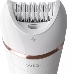 Эпилятор Philips BRE740/10 скор.:2 насад.:8 от аккум. белый