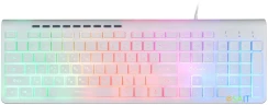 Клавиатура Оклик 490ML белый USB slim Multimedia LED