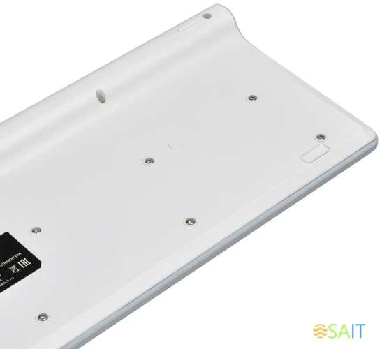 Клавиатура Оклик 490ML белый USB slim Multimedia LED