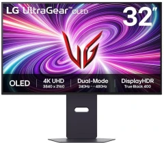 Монитор LG 31.5" UltraGear 32GS95UV-B черный OLED LED 16:9 HDMI M/M матовая HAS Piv 275cd 178гр/178гр 3840x2160 240Hz G-Sync FreeSync Premium Pro DP 4K USB 9.8кг