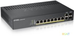 Коммутатор Zyxel GS1920-8HPV2-EU0101F (L2) 8x1Гбит/с 2xКомбо(1000BASE-T/SFP) 8PoE+ 130W управляемый