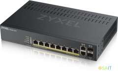 Коммутатор Zyxel GS1920-8HPV2-EU0101F (L2) 8x1Гбит/с 2xКомбо(1000BASE-T/SFP) 8PoE+ 130W управляемый