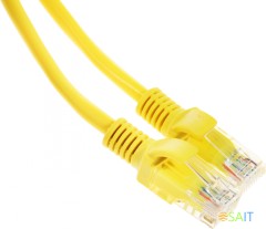 Патч-корд Premier PP12-10M/Y 1000Гбит/с UTP 4 пары cat.5E CCA molded 10м желтый RJ-45 (m)-RJ-45 (m)