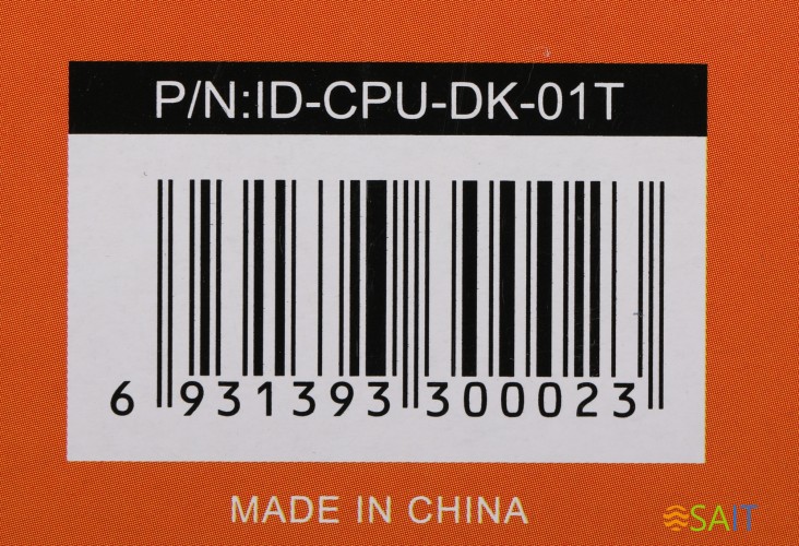 Устройство охлаждения(кулер) ID-Cooling DK-01T Soc-AM5/AM4/1200/1700/1851 черный 3-pin 24dB Al 95W 195gr Ret