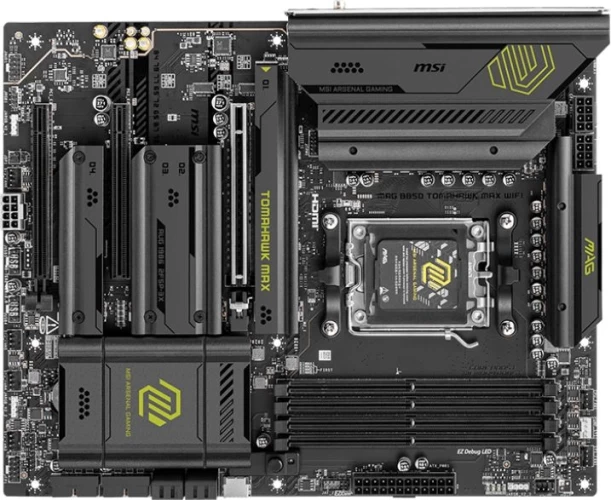 Материнская плата MSI MAG B850 TOMAHAWK MAX WIFI SocketAM5 AMD B850 4xDDR5 ATX AC`97 8ch(7.1) 5Gigabit RAID+HDMI