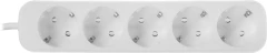 Сетевой удлинитель Defender E518 1.8м (5 розеток) белый (пакет ПЭ)