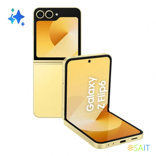 Смартфон Samsung SM-F741B Galaxy Z Flip 6 512Gb 12Gb желтый раскладной 3G 4G 1Sim 6.7" 1080x2640 Android 14 50Mpix 802.11 a/b/g/n/ac/ax NFC GPS GSM900/1800 GSM1900 Protect