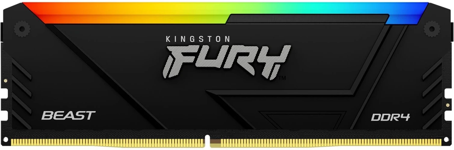 Память DDR4 16GB 3200MHz Kingston KF432C16BB12A/16 Fury Beast RGB RTL Gaming PC4-25600 CL16 DIMM 288-pin 1.35В dual rank с радиатором Ret