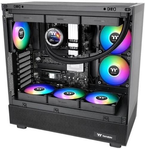 Вентилятор для корпуса Thermaltake CT140 Sync Reverse ARGB 140х140x25 черный 4-pin 32.8дБ (упак.:2шт) (CL-F174-PL14SW-A) Ret