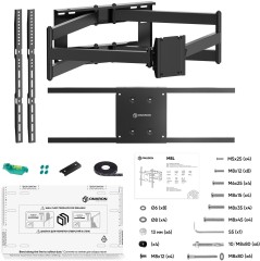 Кронштейн для телевизора Onkron M8L черный 42"-110" макс.100кг настенный поворотно-выдвижной и наклонный