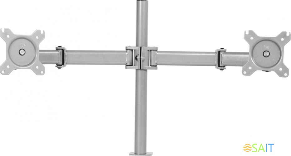 Кронштейн для мониторов Cactus CS-VM-D29-AL серебристый 13"-27" макс.8кг настольный поворот и наклон