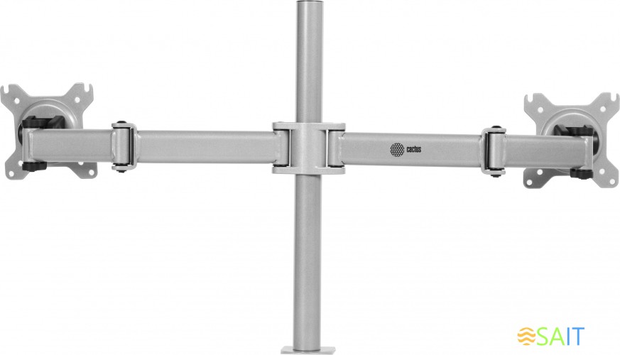 Кронштейн для мониторов Cactus CS-VM-D29-AL серебристый 13"-27" макс.8кг настольный поворот и наклон
