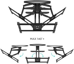Кронштейн для телевизора Onkron M6L черный 40"-75" макс.45.5кг настенный поворот и наклон