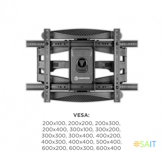 Кронштейн для телевизора Onkron M6L черный 40"-75" макс.45.5кг настенный поворот и наклон